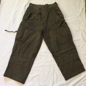 Vintage Heavy Wool Pants Mens German Military Cargo Bulag Munchen